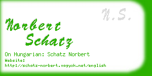 norbert schatz business card